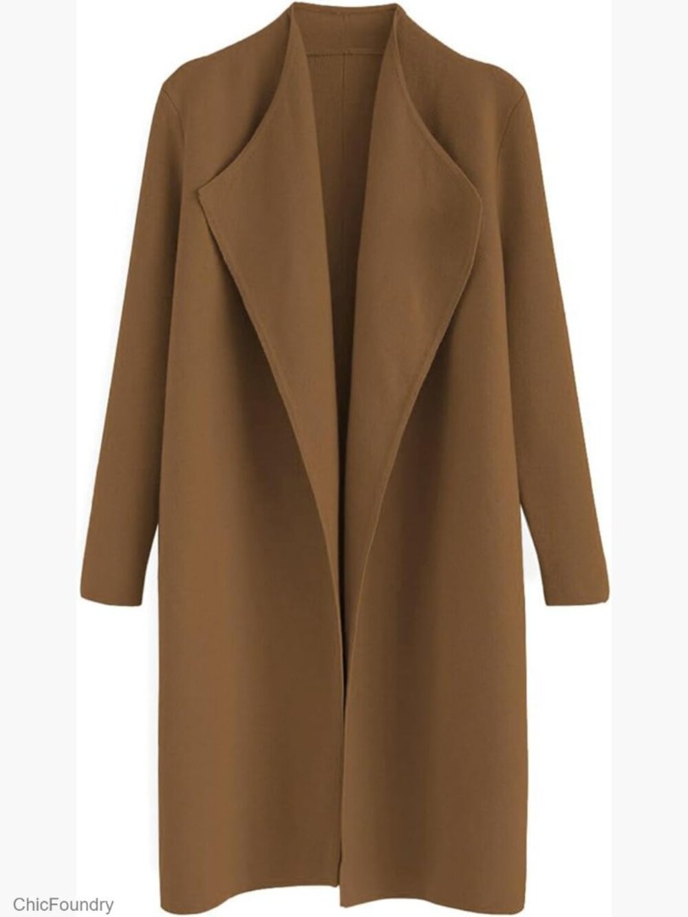 Open Front Knit Coat Cardigan with Pockets